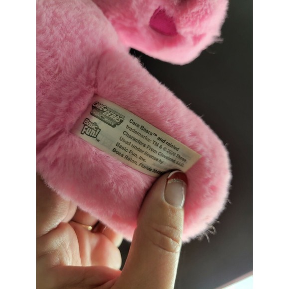CARE BEARS Cheer Bear Pink Rainbow Large 17" Plush Toy Stuffed Animal Heart Paws - Picture 2 of 8